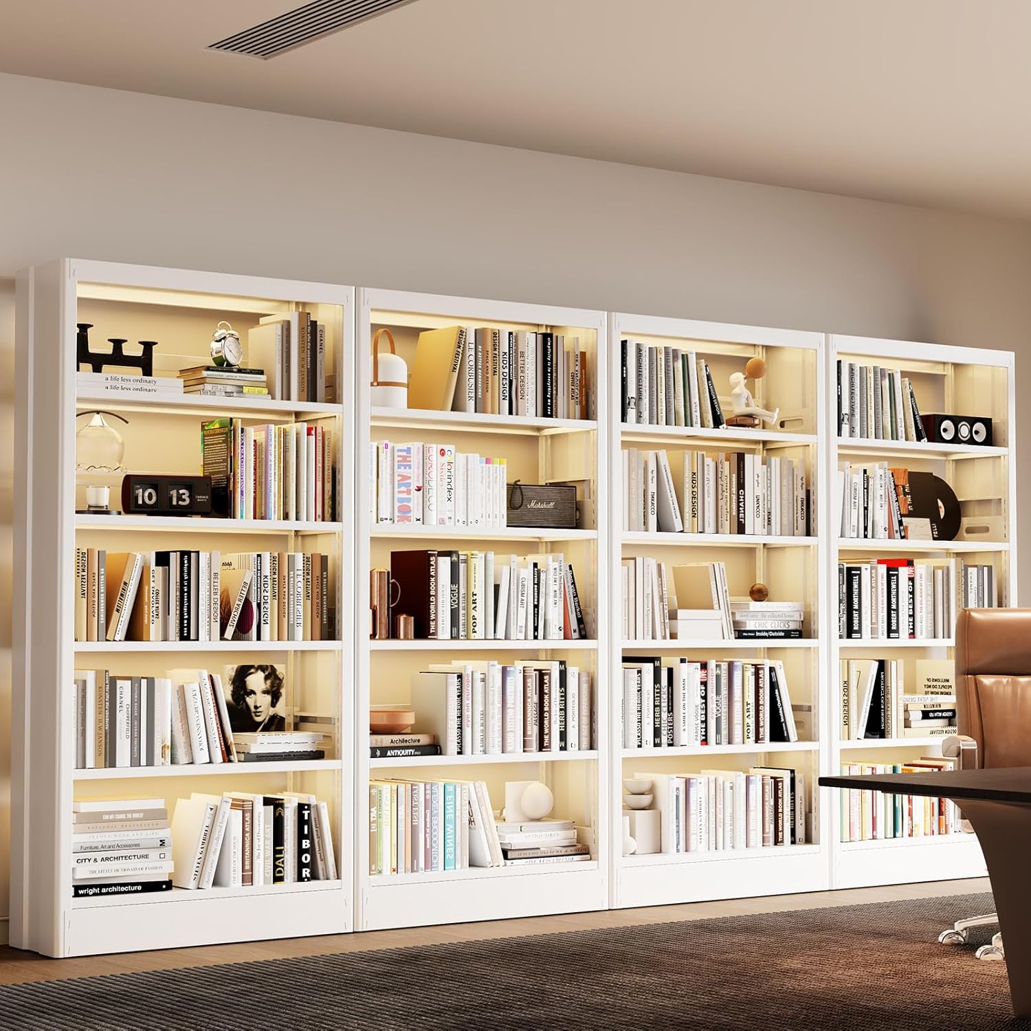 Bookshelf 5 Tier - 5 Katlı Beyaz Metal Kitaplık, 71