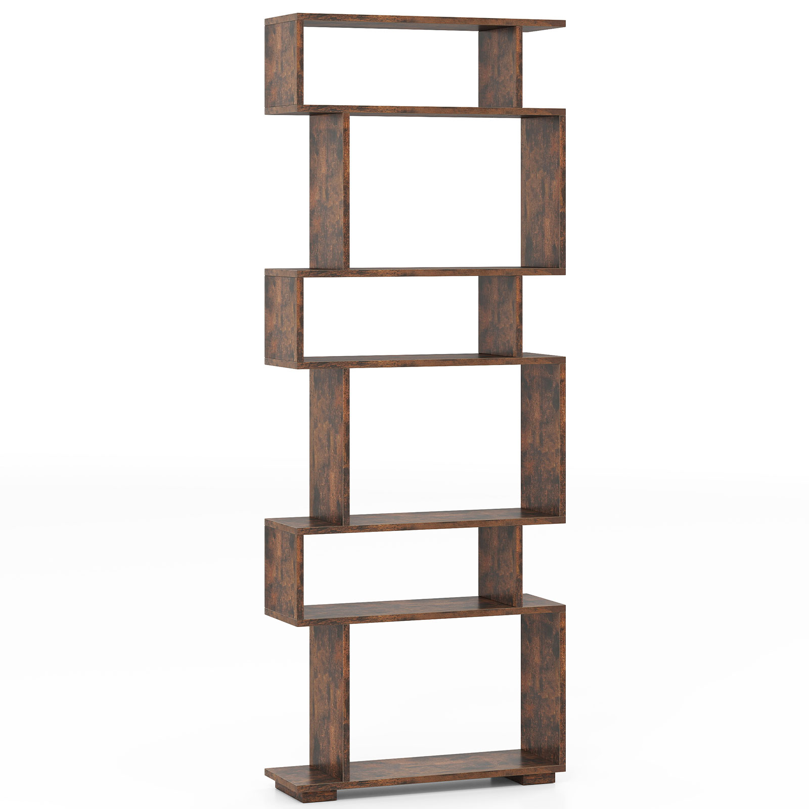 Bookshelf 5 Tier - 6 Katlı Depolama Kitaplığı S Şekilli