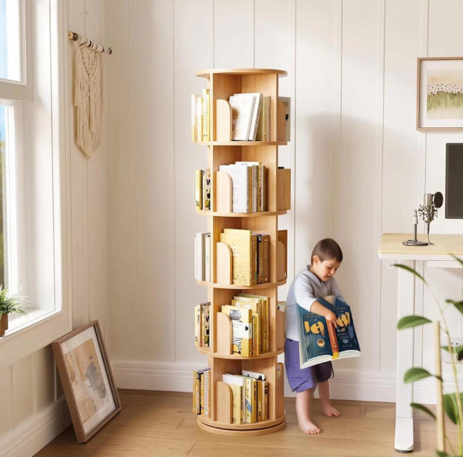 Bookshelf 5 Tier - Bebek Dolabı 5 Katlı Yüksek Raf