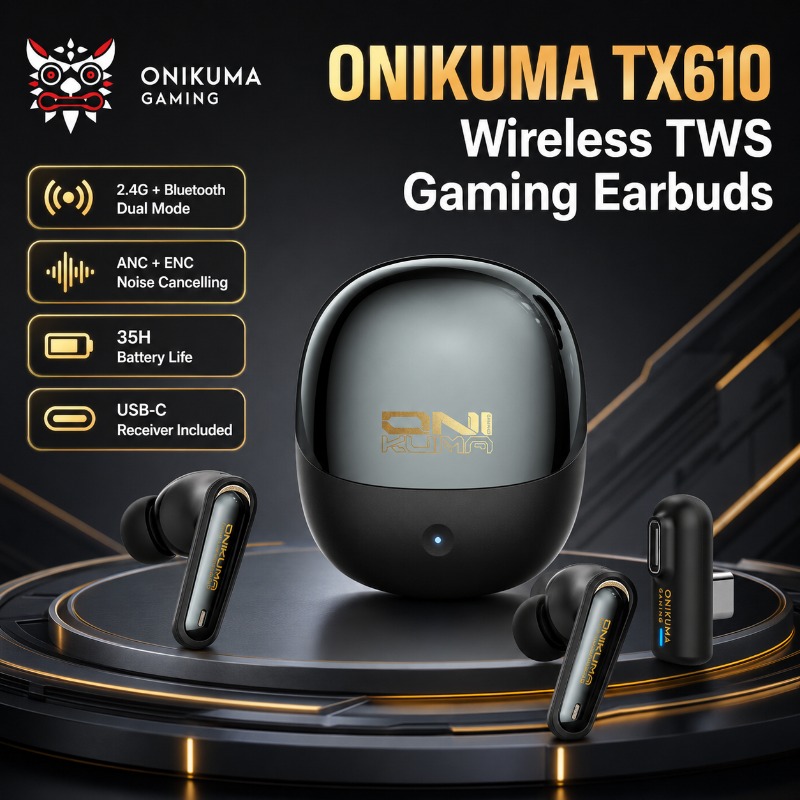 Telephone Headset Office - ONIKUMA TX610 Kablosuz Oyun Kulaklıkları Çift