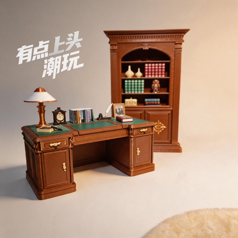 Office Furniture Group - Orijinal 1/12 Minyatür Vintage Amerikan Tarzı