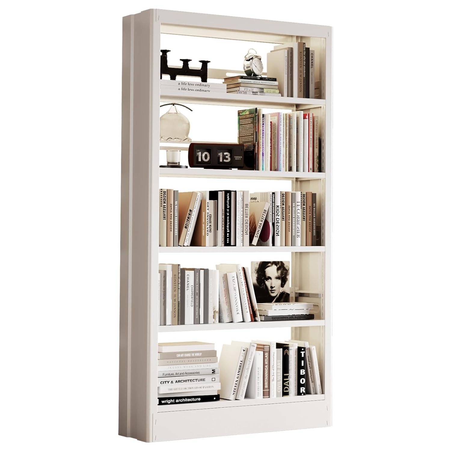 5 Katlı Beyaz Metal Kitaplık,  - Bookshelf 5 Tier incelemesi ve fiyatı