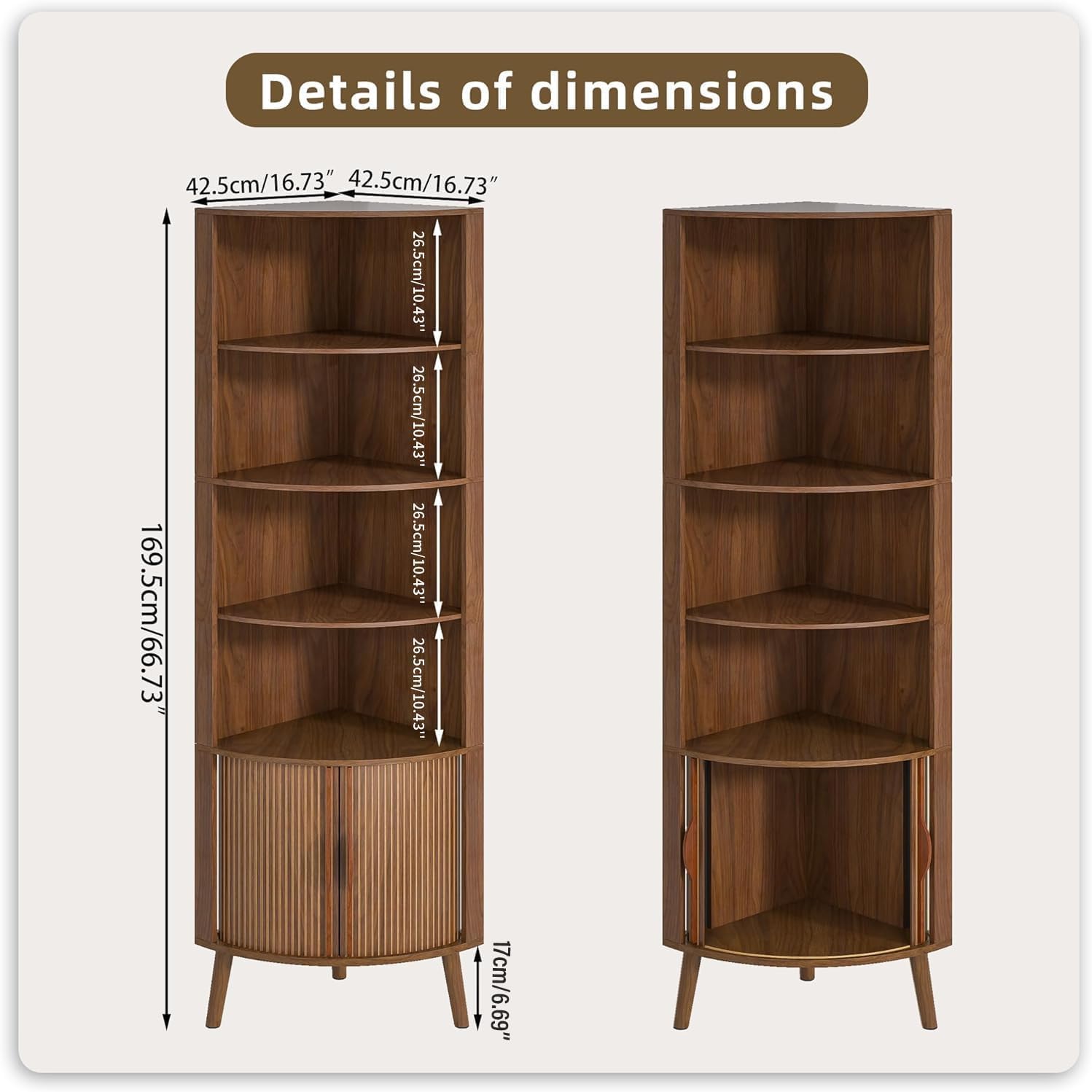 5 Katlı Köşe Rafı, 66,73'' Yük - Bookshelf 5 Tier incelemesi ve fiyatı