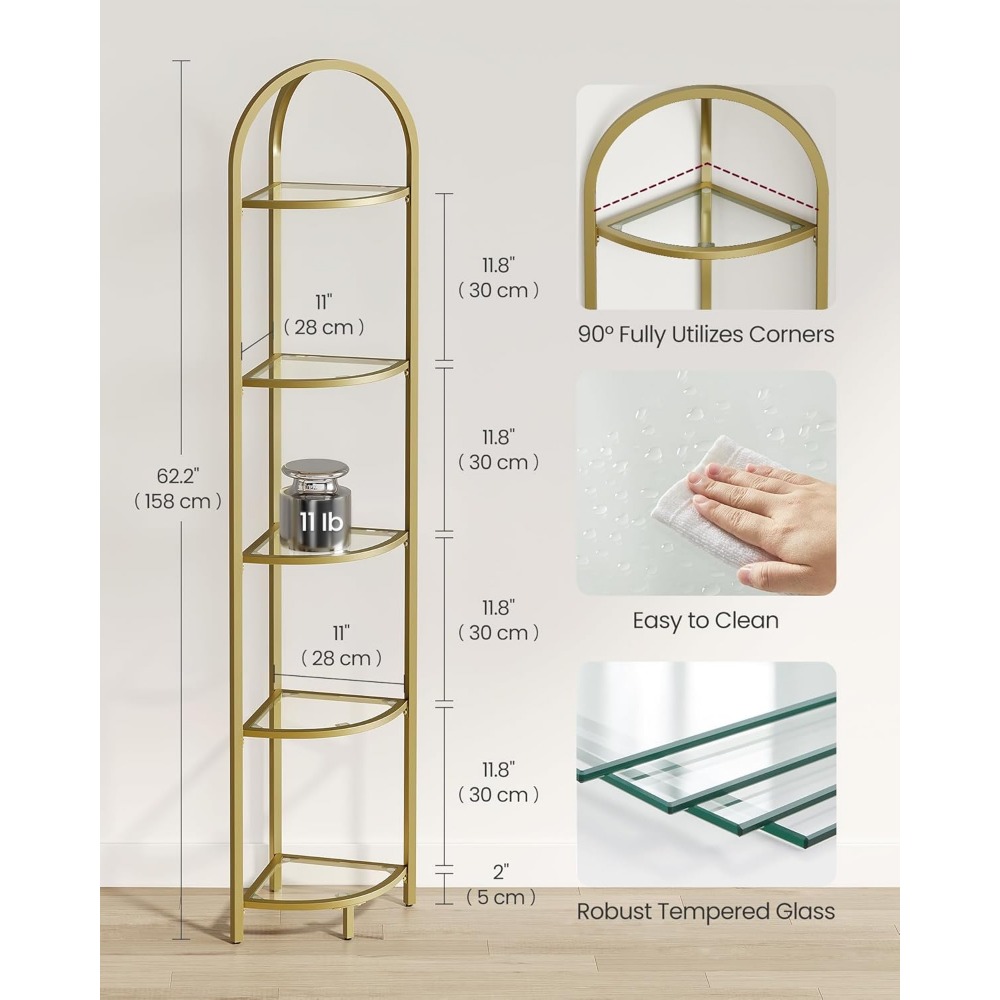 5 Katlı Köşe Raf Standı, Köşe  - Bookshelf 5 Tier incelemesi ve fiyatı