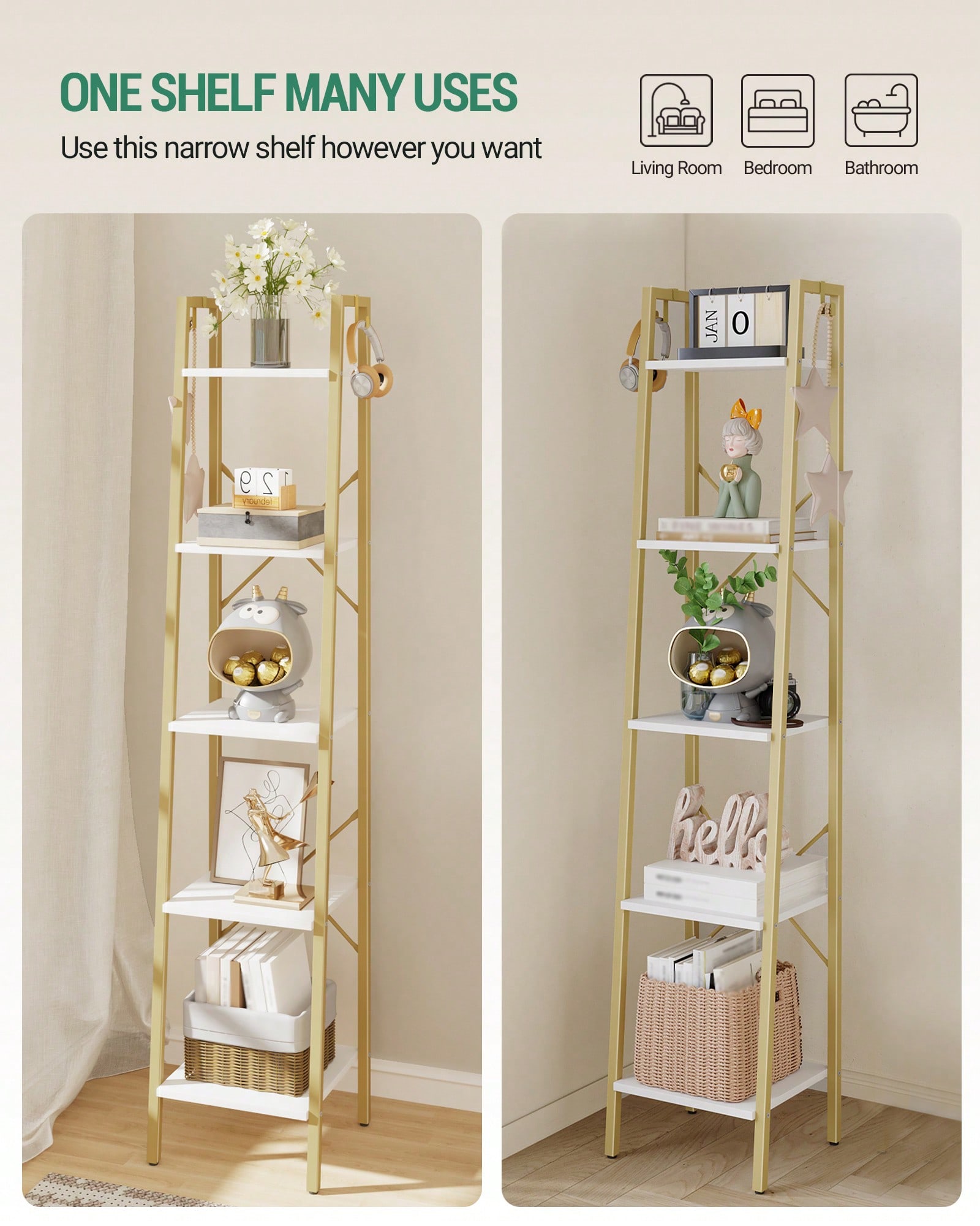 5 Katlı Merdiven Rafı Modern G - Bookshelf 5 Tier incelemesi ve fiyatı