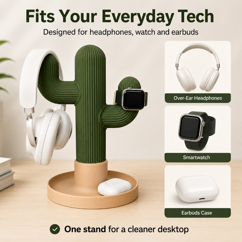 Minimalist Kaktüs Kulaklık Sta - Telephone Headset Office incelemesi ve fiyatı